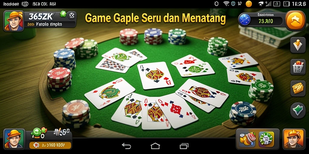 Screenshot gameplay 365ZK menunjukkan keseruan bermain Gaple.