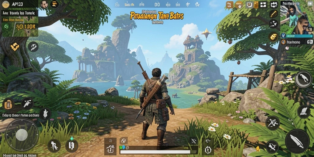 Tampilan menarik dari gameplay API33 yang menampilkan dunia terbuka.