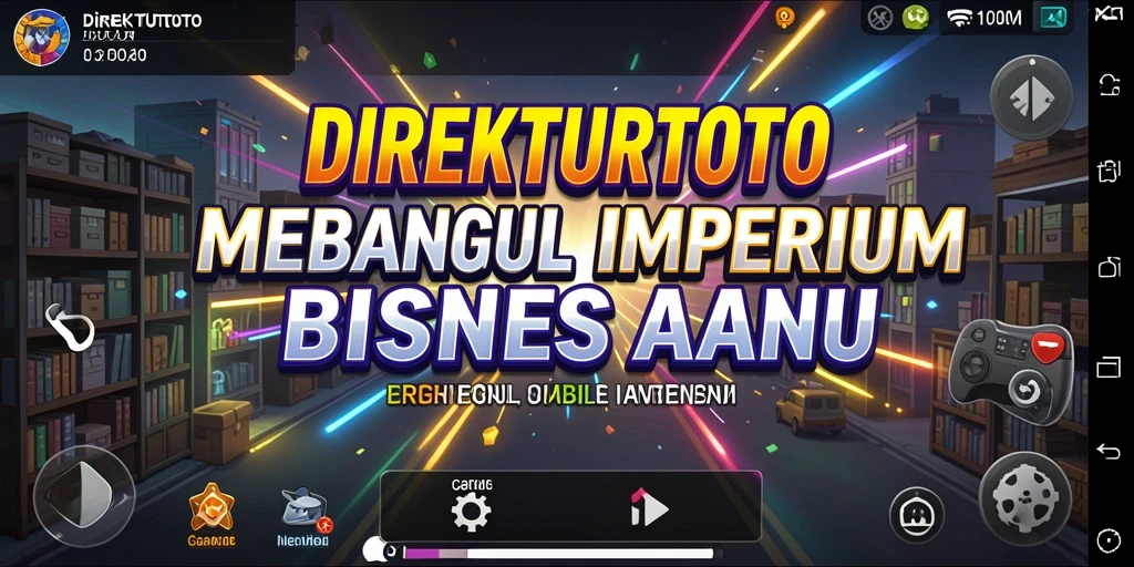 Screenshot utama dari gameplay DIREKTURTOTO menunjukkan interaksi bisnis yang dinamis.