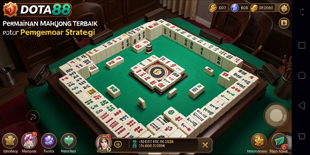 Screenshot gameplay DOTA88 yang menampilkan suasana Mahjong yang seru.