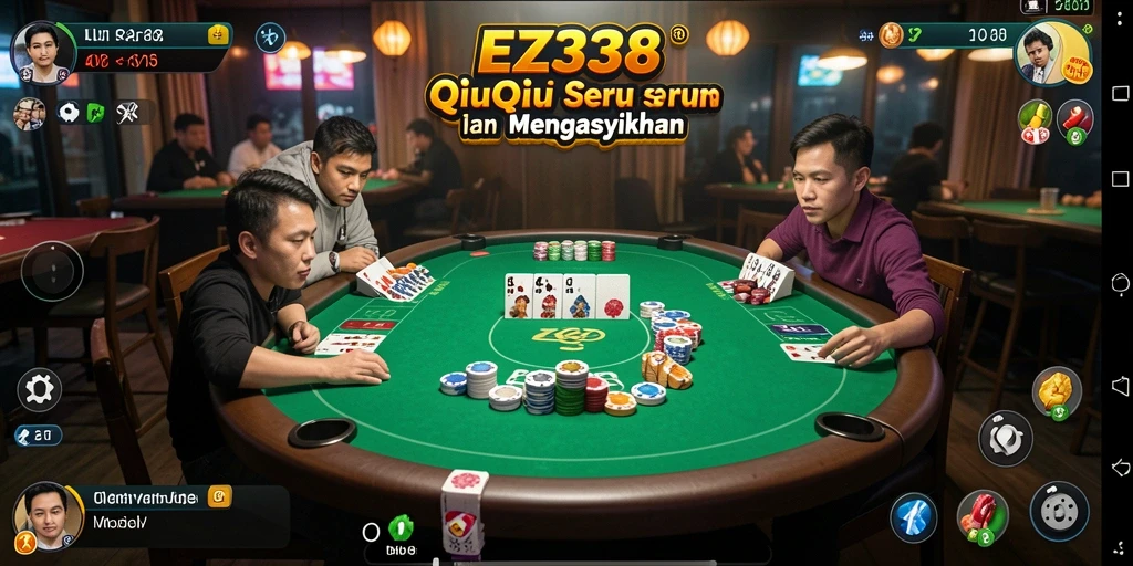 Tampilan utama gameplay QiuQiu yang seru dan interaktif.