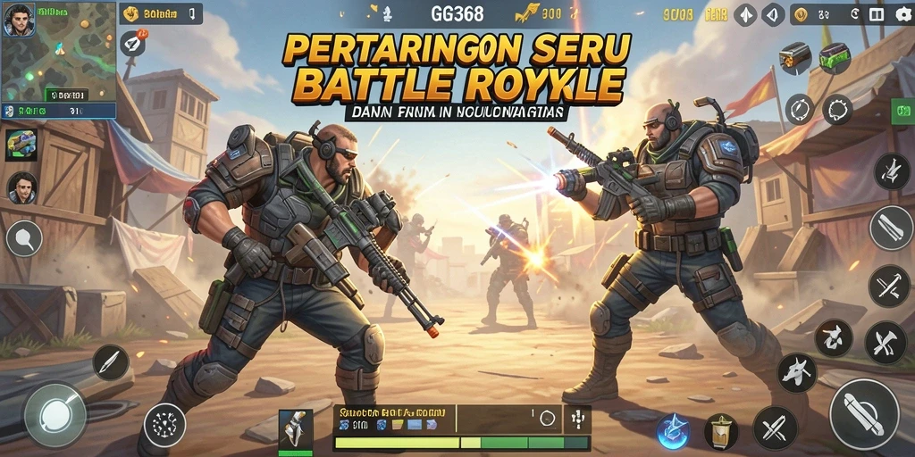 Tampilan luar biasa dari gameplay seru di GG368 Battle Royale.