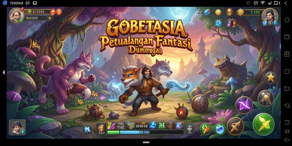 Gameplay GOBETASIA yang menampilkan petualangan penuh warna dan tantangan seru.