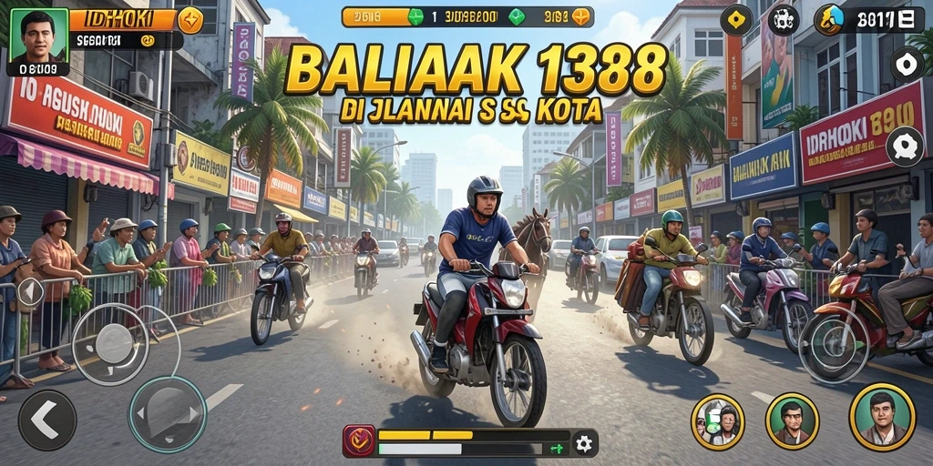 Tampilan gameplay balap seru di IDRHOKI138 yang mendebarkan.