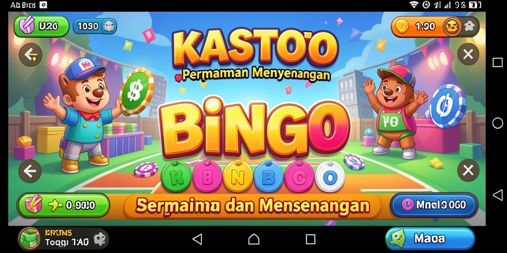 Tampilan gameplay KASTOTO yang menyenangkan saat bermain Bingo.