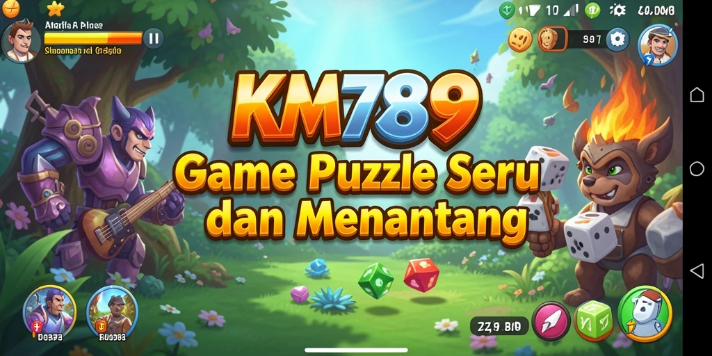 Tampilan gameplay KM789 yang penuh warna dan menantang.