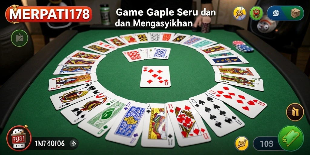 Screenshot gameplay MERPATI178 menampilkan suasana bermain Gaple yang menarik.