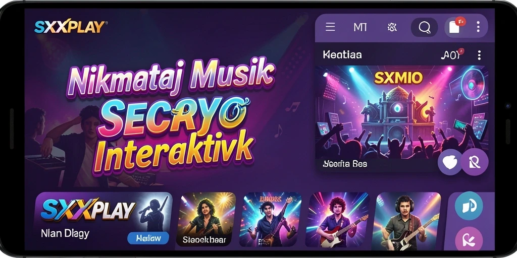 Tangkapan layar SXXPLAY menunjukkan pengalaman musik interaktif yang menyenangkan.