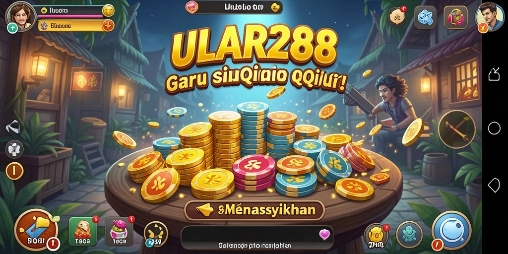 Screenshot gameplay ULAR288 yang menampilkan keseruan QiuQiu.