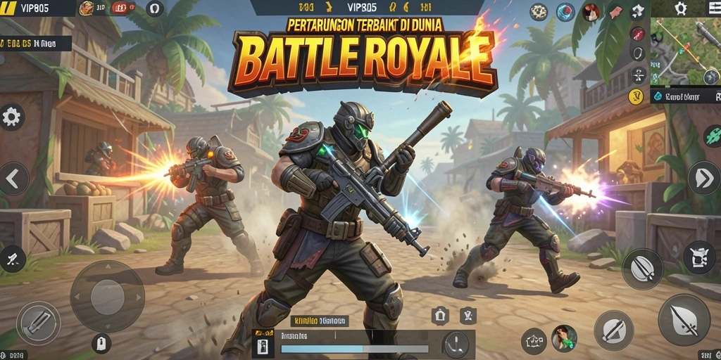 Gameplay seru VIP805 dalam pertarungan Battle Royale.