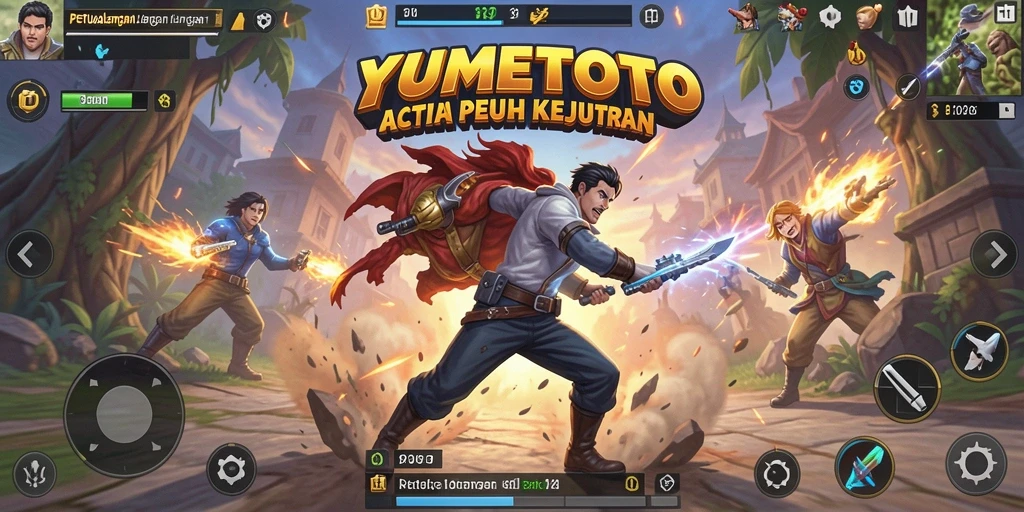 Gameplay seru di YUMETOTO dengan aksi tanpa henti.