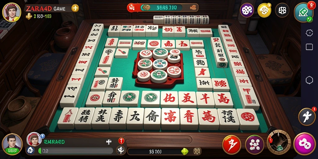 Screenshot gameplay ZARA4D yang menampilkan keseruan permainan Mahjong.